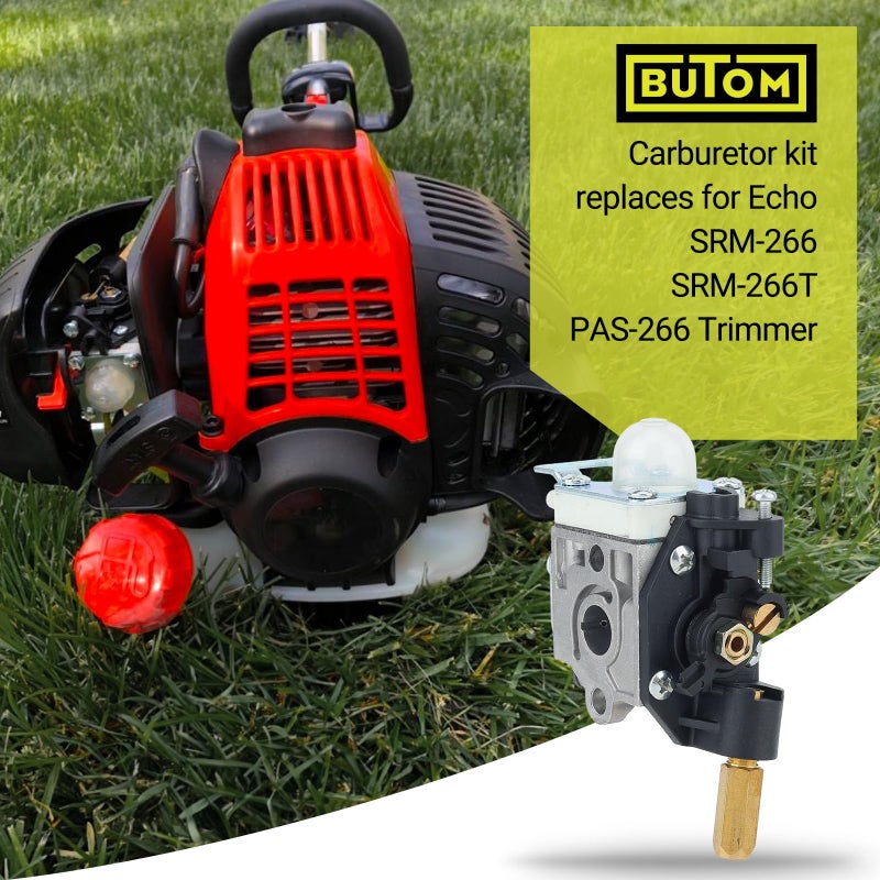 Butom SRM-266 Carburetor with Filters Maintenance Kit for ECHO SRM-266S SRM-266T SRM-266U PAS-266 PPT-266 PPT-266H PE-266 PE-266S SHC-266 HCA-266 Trimmer Weedeater RB-K112 - Image 2